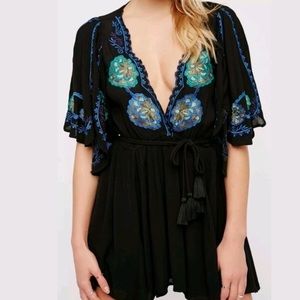 Free People embroidered Cora mini dress, Small